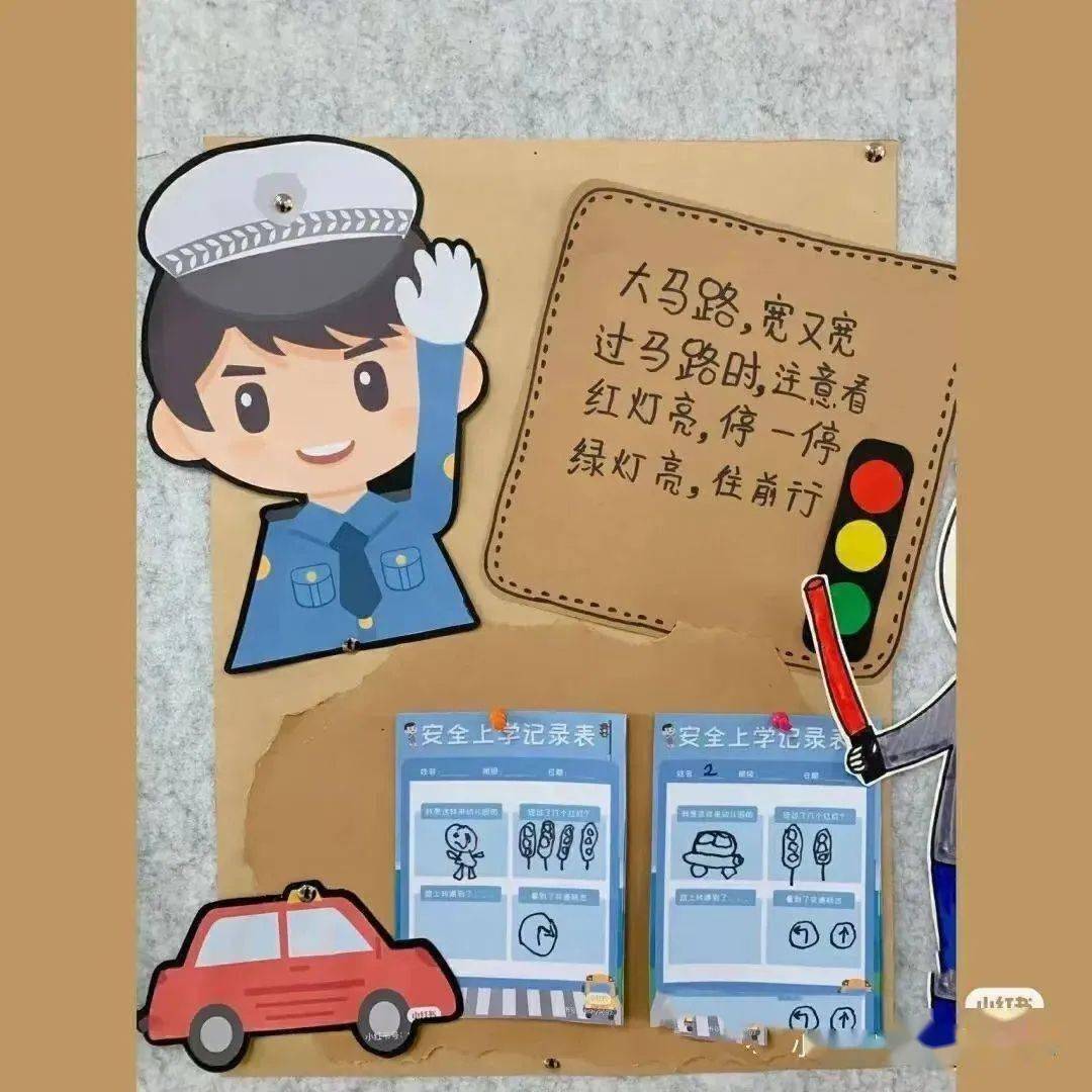 【主题环创】幼儿园交通安全日主题环创墙_孩子_侵权_环境