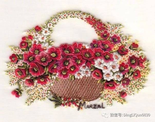 【心生绣娘】缎面绣和长短针法绣详细教程及作品欣赏_刺绣_一针_效果