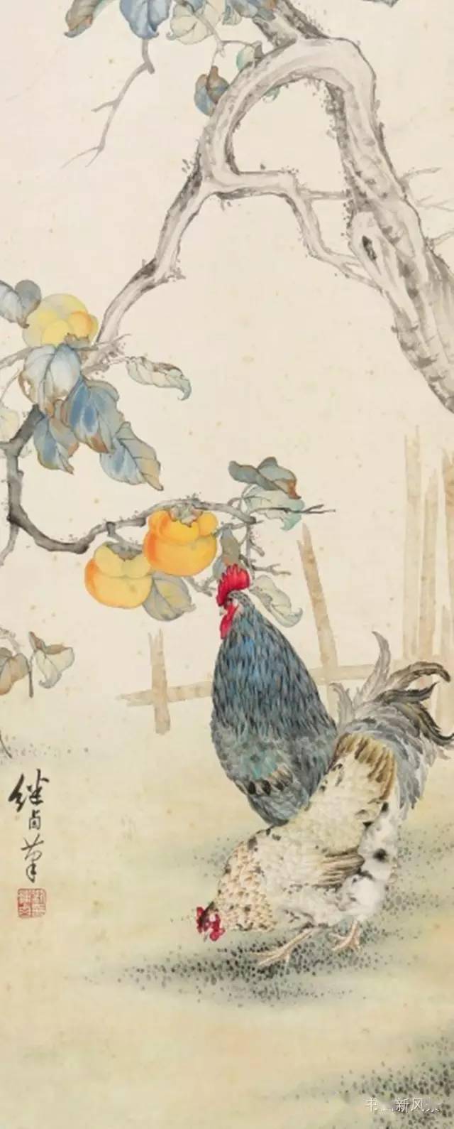 刘继卣画鸡,"鹰"气袭人!_国画_雄鸡_技法