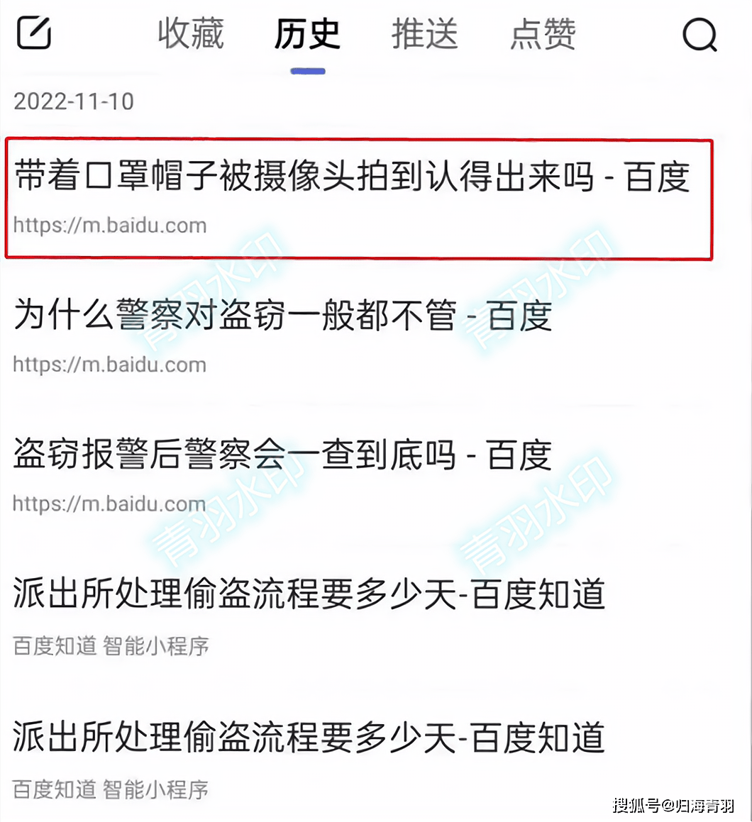 男子行窃后，在网上搜索小偷戴口罩被拍到认得出来吗?？随后即被抓