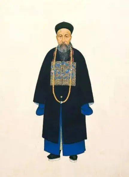 曾国藩画像(官服)有人说,如果要排历史名人榜,曾国藩绝对可以排第一