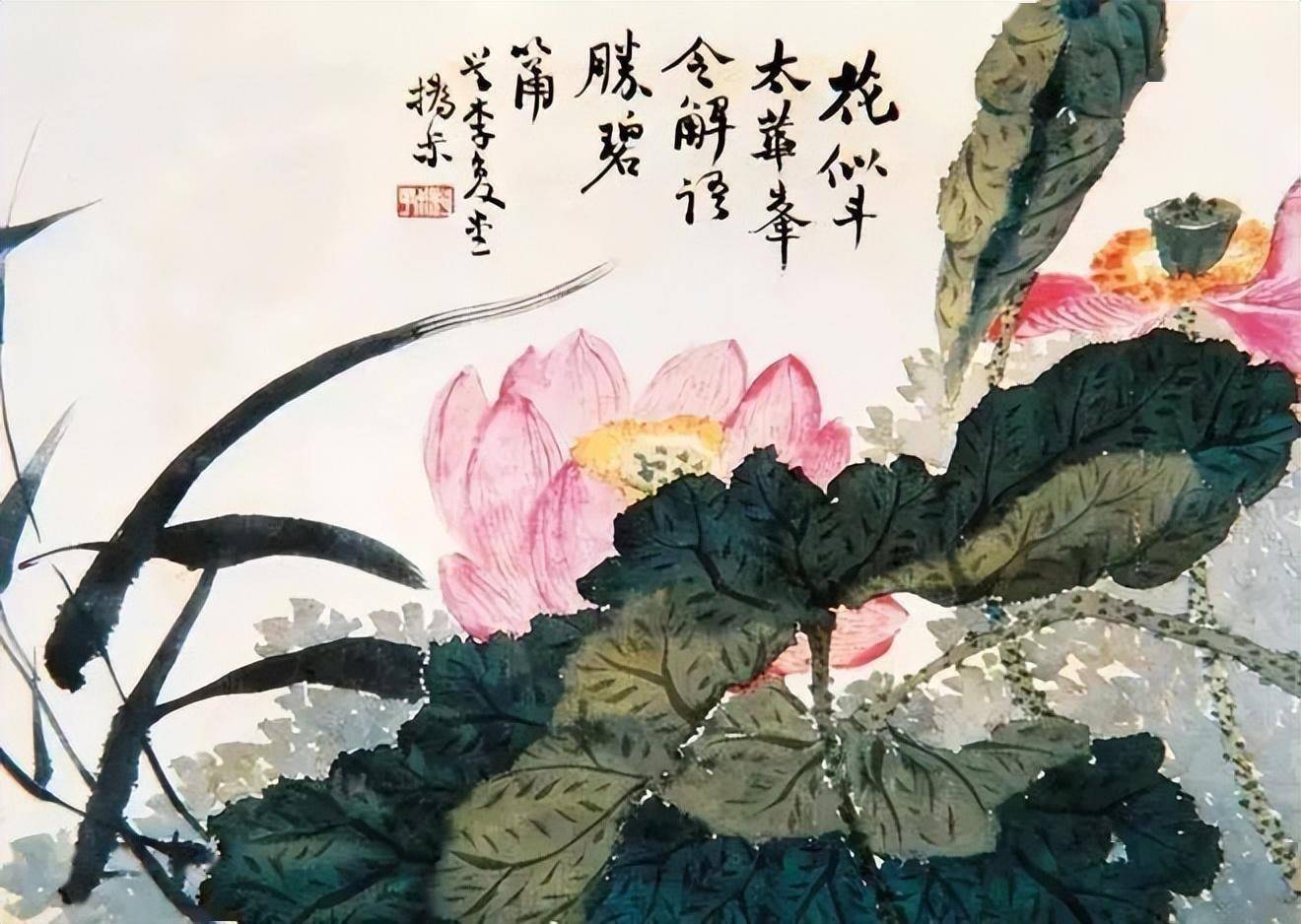 赵之谦笔下的荷花,摇曳生风_色彩_花卉_作品