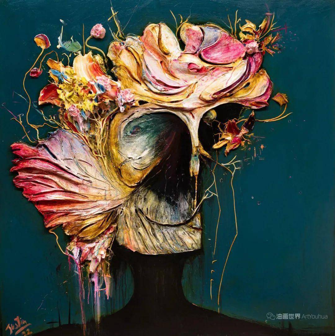 这位厨师打破常规,画出超酷立体油画_贾斯汀·加弗里_绘画_作品