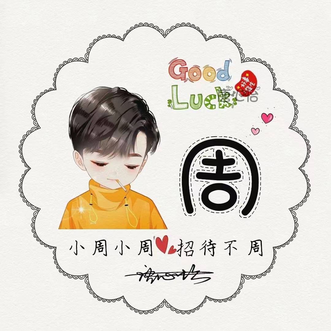 专属你的姓氏头像,今日新款卡通情侣个性签名头像,留下你的名字!