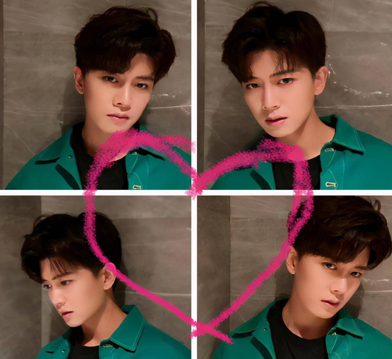 任嘉伦排版比心无人懂,评论区自爆后知后觉,谁家比心照这样放_结果