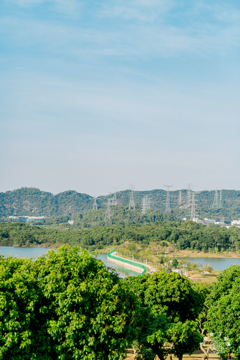 深圳最长环湖绿道,湖光山色,绿茵花海,一步一景!_石岩湖_公园_day