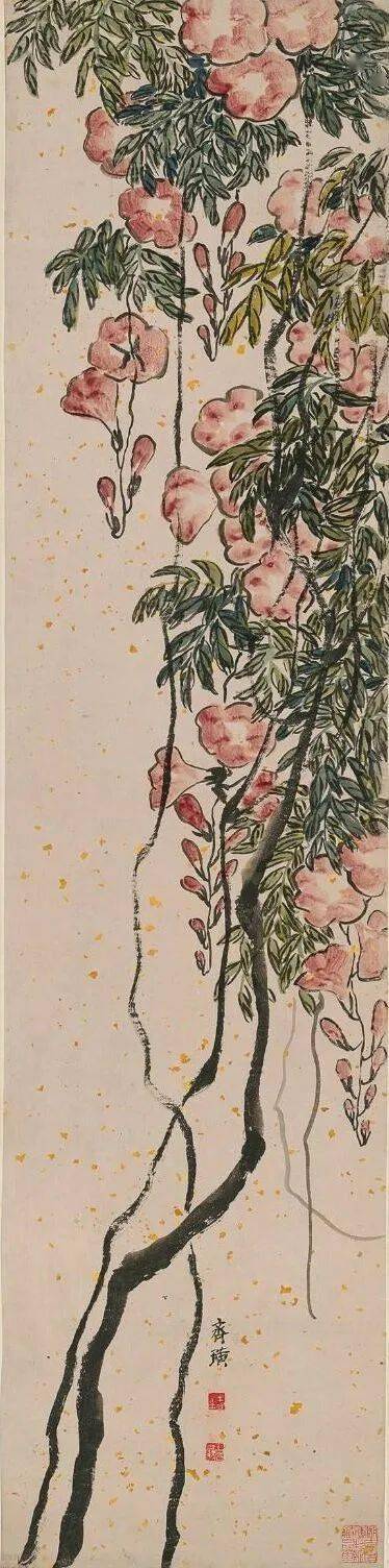 齐白石笔下的凌霄花_平台_公众_国画