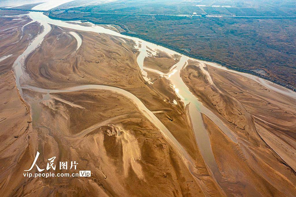 山西运城:黄河河道河汊纵横交错美如画_图片_万荣县_河床