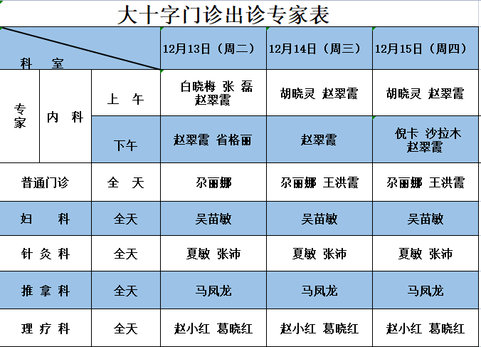 301医院专家出诊一览表图片