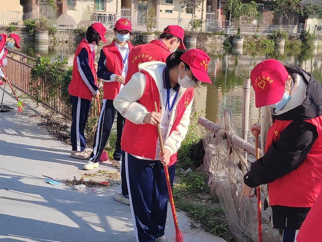 【基层动态】潮南区井都中学开展河小青"巡河护河"志愿者活动_保护