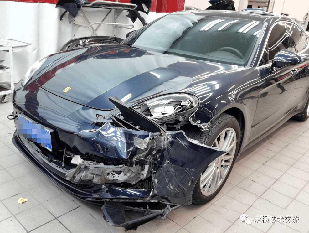 【案例】定损案例——保时捷电眼人为撞飞_配件_查勘_吊臂