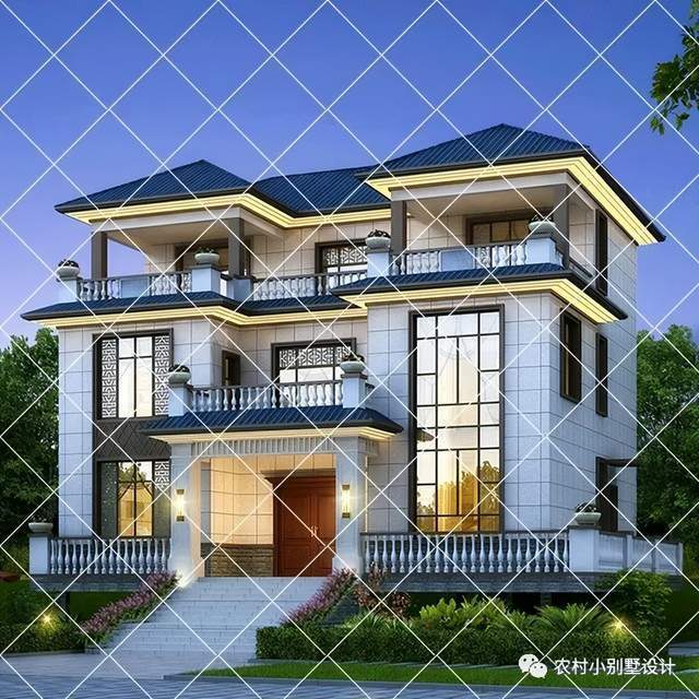 16套新中式三层农村别墅，好看实用，2023返乡建房非它莫属！_传统_设计_风格