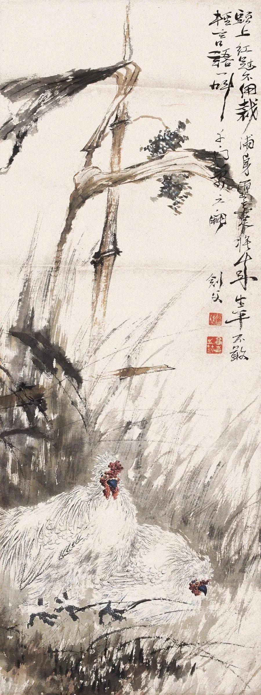 高劍父 花鳥圖 高剑父- 花鸟通景四屏立轴设色纸本-艺术搜索_张雄艺术网