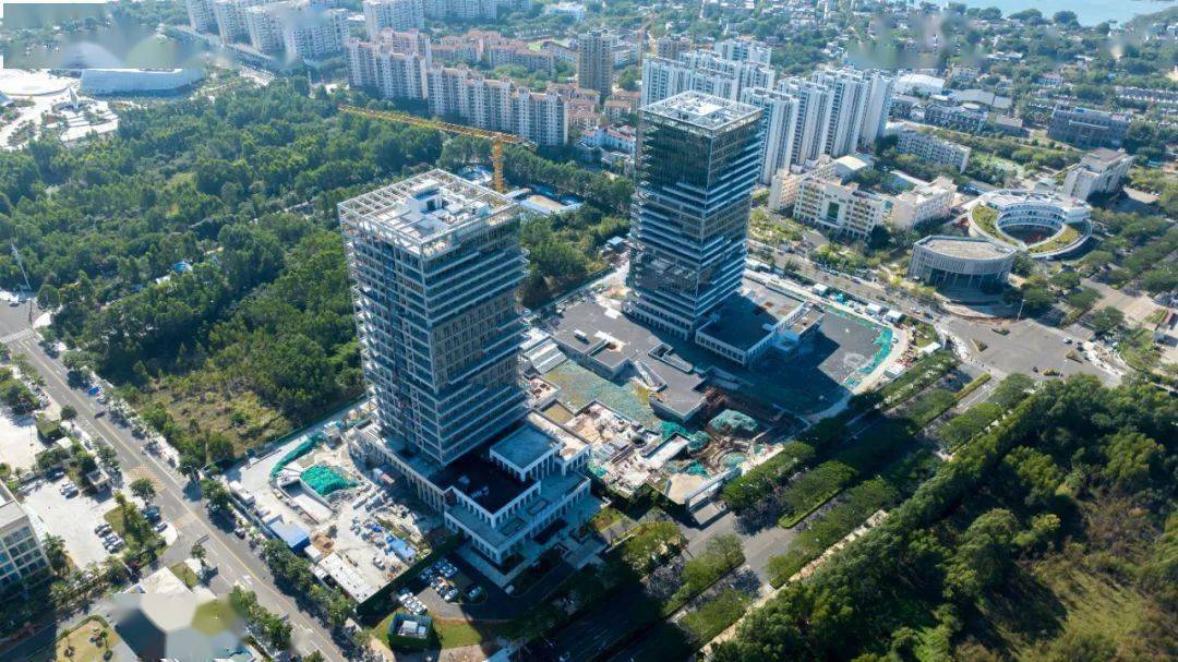 视频 组图 | 洋浦国际航运大厦进入装修阶段,计划2023年4月竣工交付