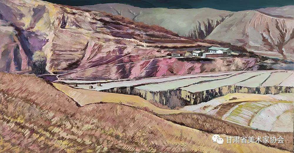 李旭升《秋山日暮 》70×200cm 定西王晓林《布塄沟之晨》50×60cm