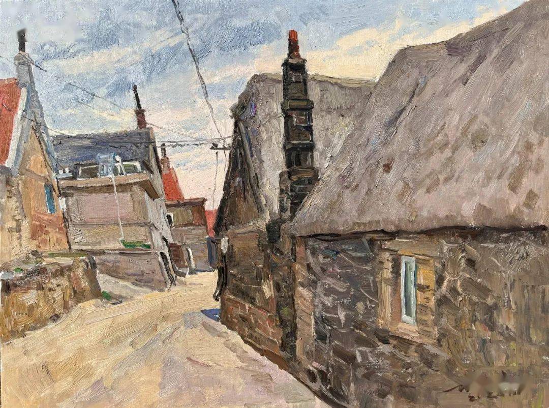 【写生啦】王嵬——2022年秋冬山东荣成写生_cm_油画_布面