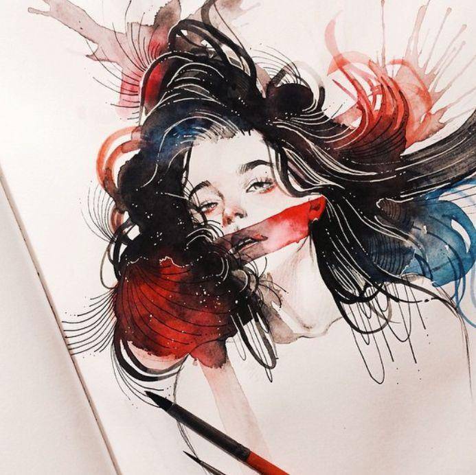 时尚插画风格探索|kelogsloops笔下沉睡的忧郁灵魂和墨蓝色的畅想!