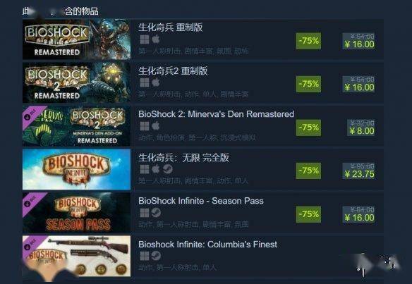 Steam每日特惠：文明6白金版0.9折 生化奇兵合集2折