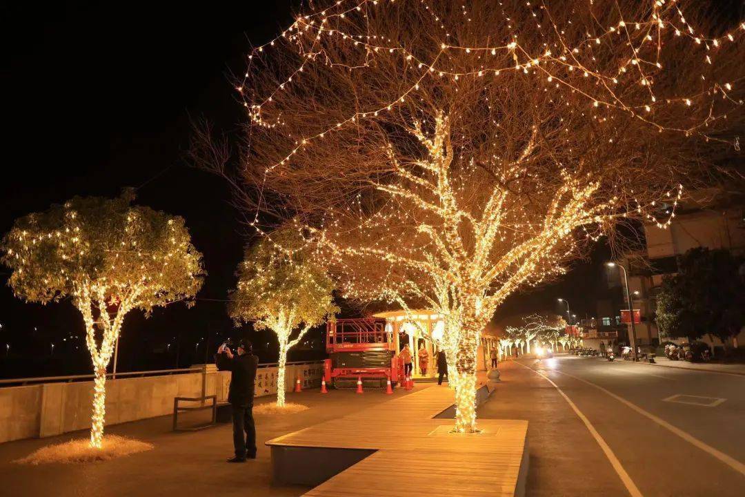 春节夜景灯光唯美句子图片