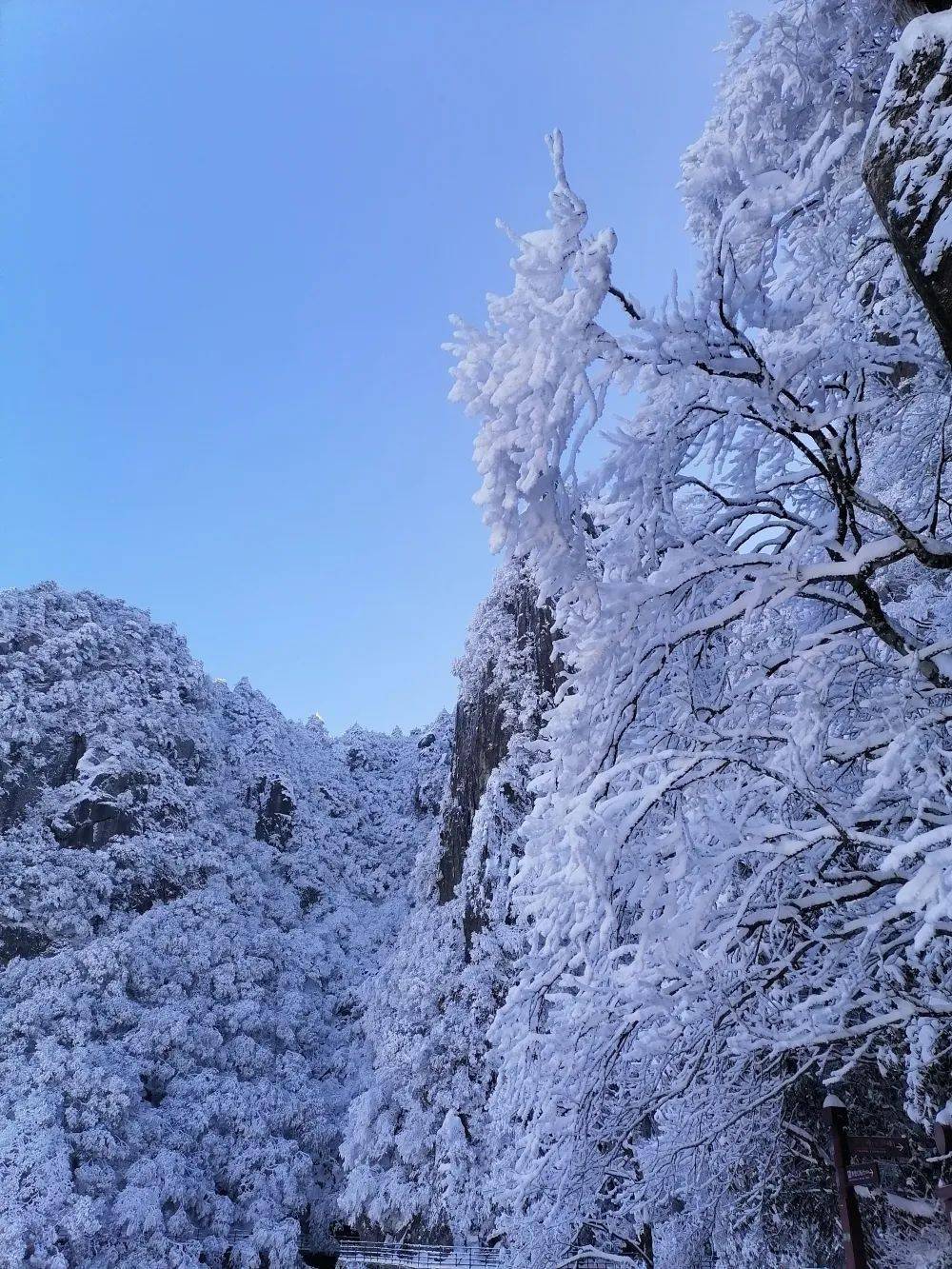 井冈山雪景图片