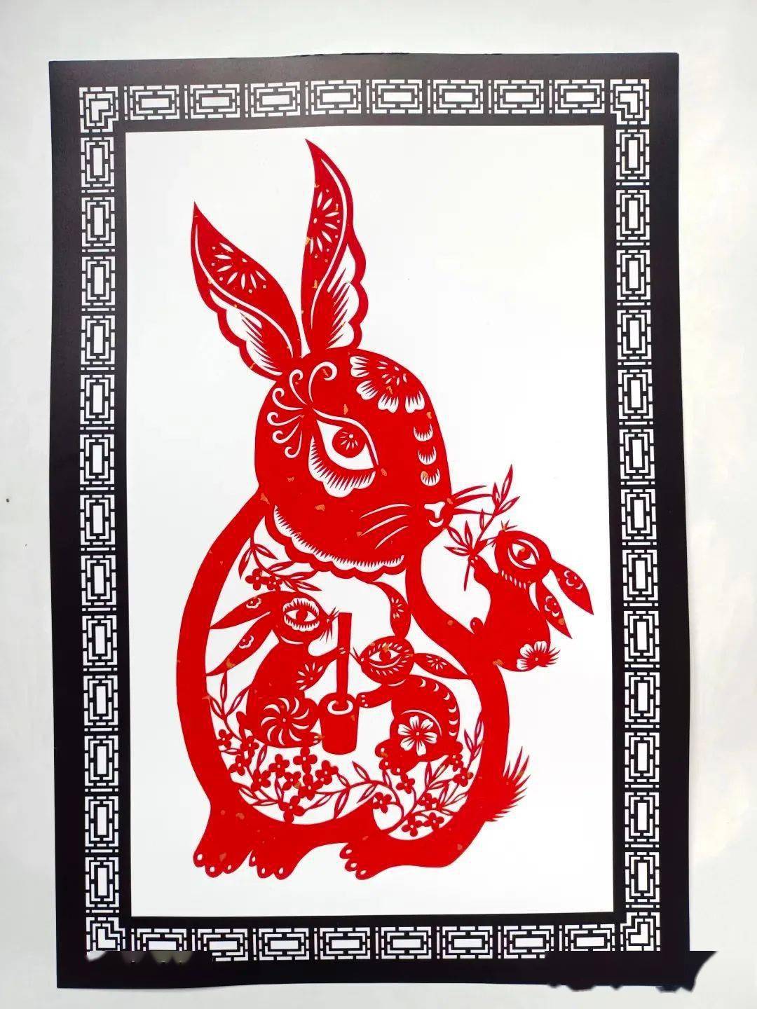 "生态黄河口 喜迎癸卯兔"2023玉兔贺岁剪纸作品赏析_山东省_福建省