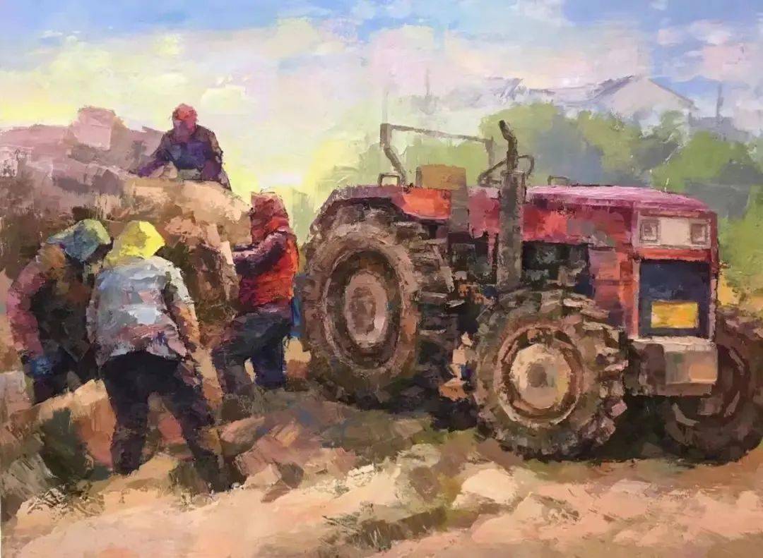 中国梦 文化进万家""收获的田野"迎新春(线上)美术作品展_通化市_油画