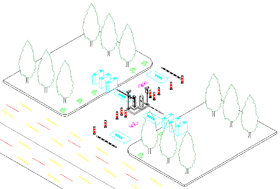 小区地下车库画法图片