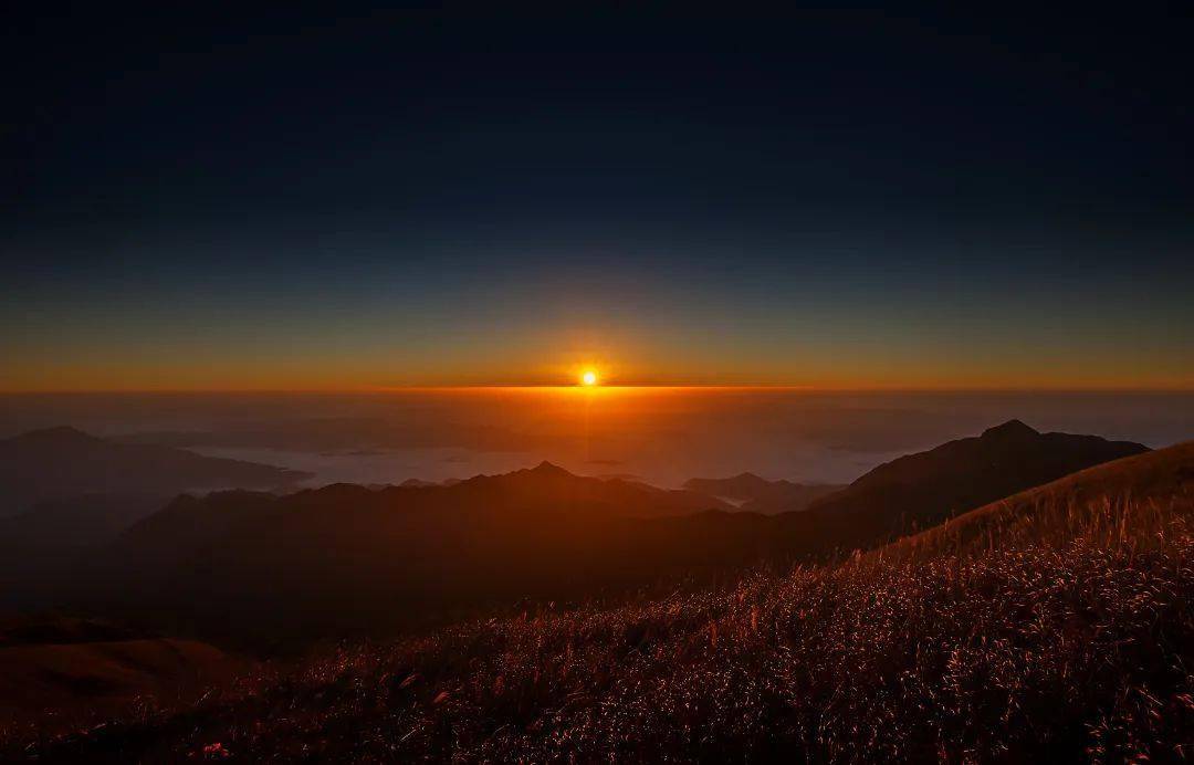 武功山日出,日落霸屏!_夕陽_草甸_落日