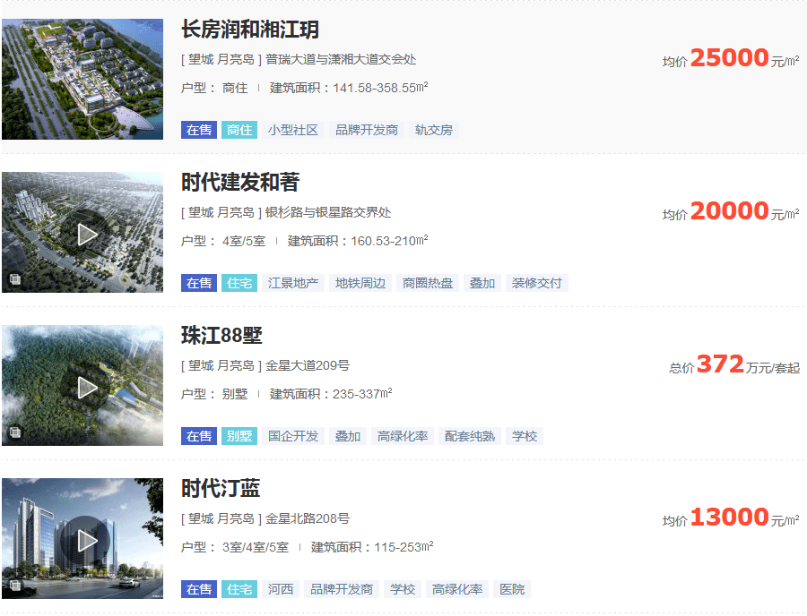 划算!高性价比捡漏房源 11476元/㎡起的越级享受_月亮岛_配套_湘江