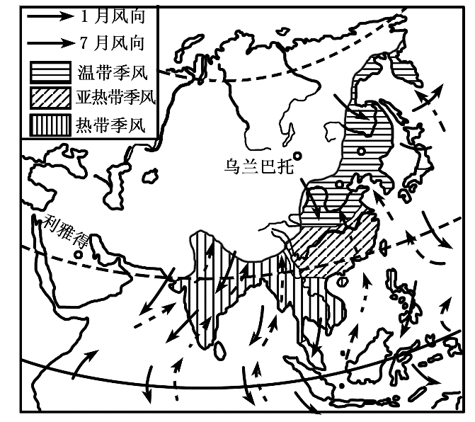 亚洲地图手绘图片