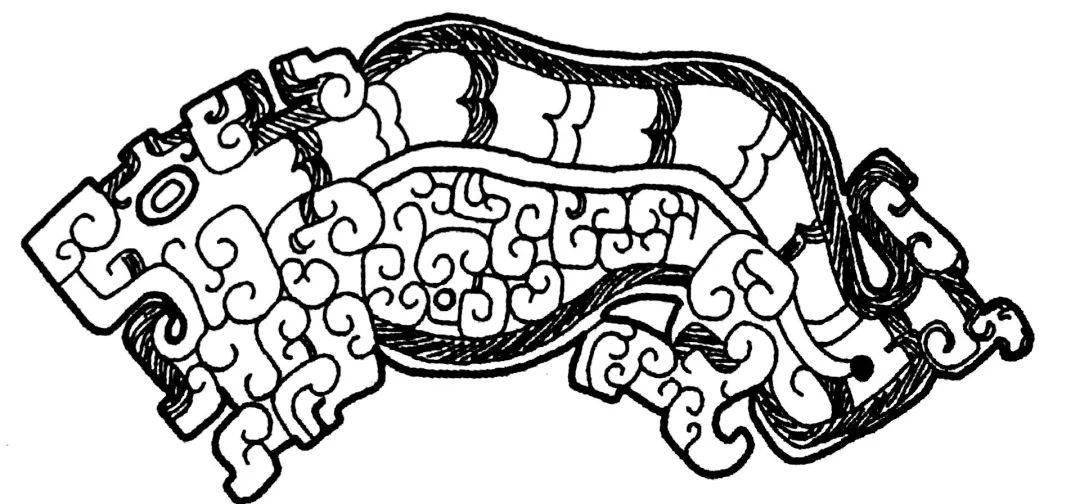 古玉线描图,您能脑补出实物的样貌吗?_河南省_战国_玉佩