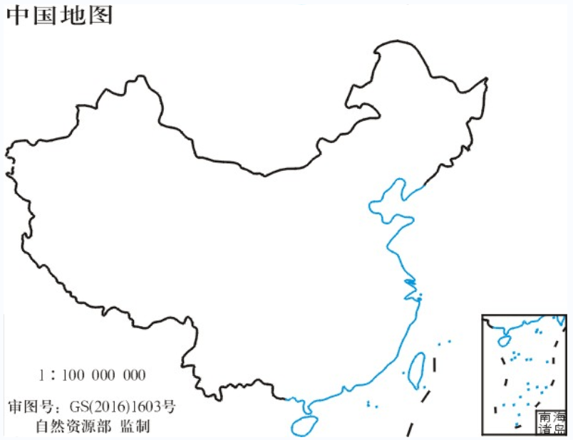 中国地图带比例尺高清图片