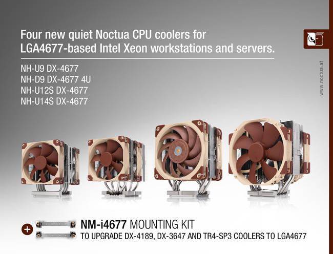 猫头鹰宣布为英特尔新一代至强 W2400/3400 处理器推出四款散热器