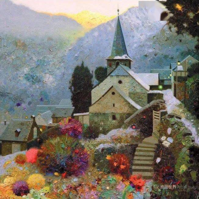 西班牙画家佩德罗·罗尔丹·莫利纳用色彩施展魔法,风景油画如梦似幻!