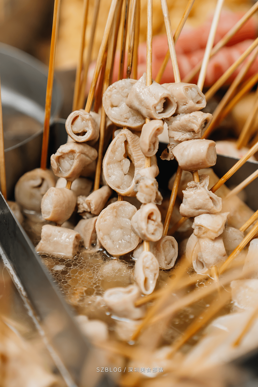 "光头佬,先来30串,多酱多辣"_牛杂_盐田_基本