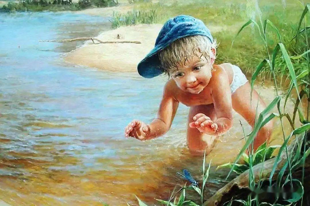 这组油画,天真烂漫,童趣满满!_儿童_题材_作品