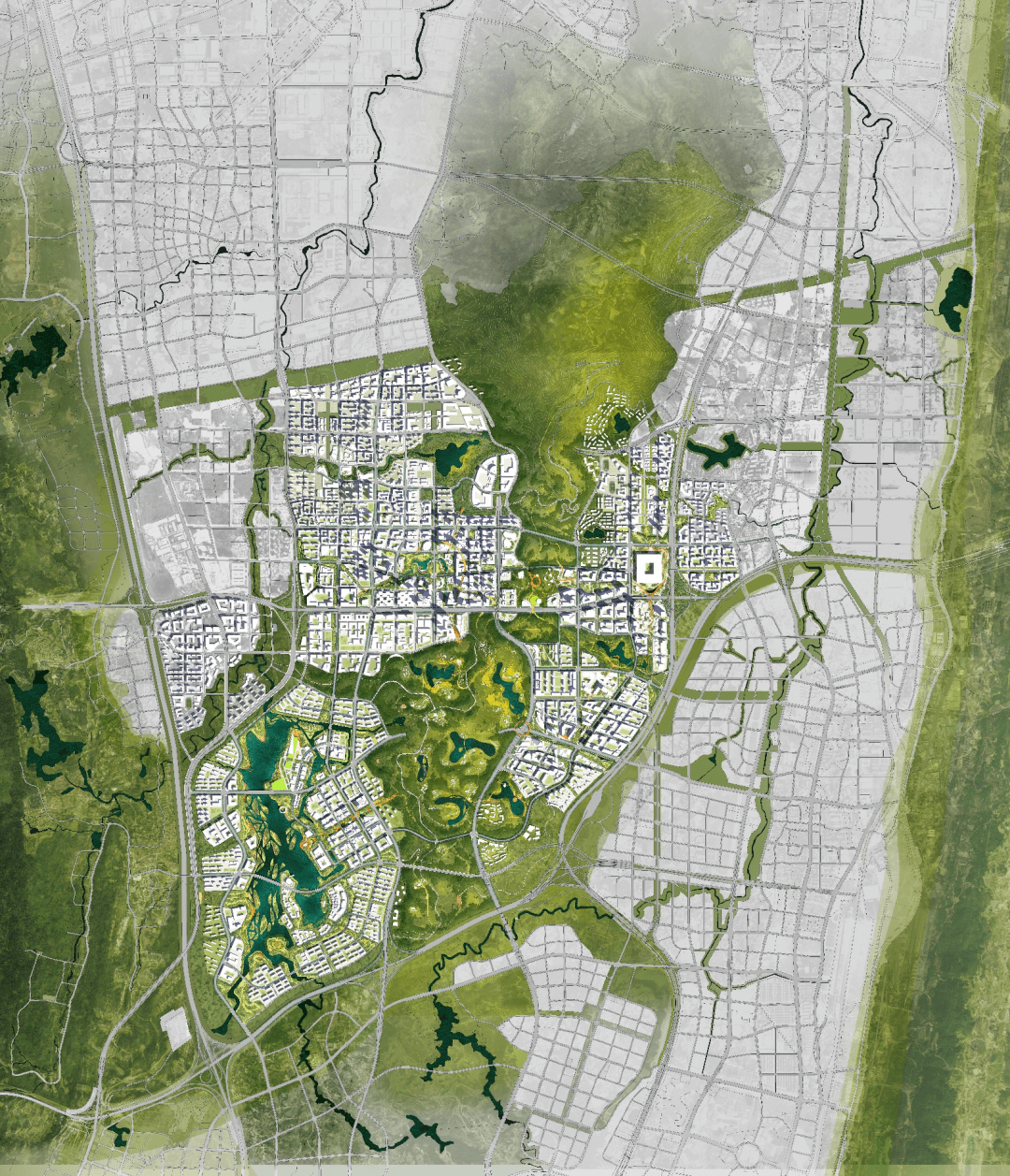 優秀方案 | 西部(重慶)科學城城市中心城市設計方案國際徵集 / aecom