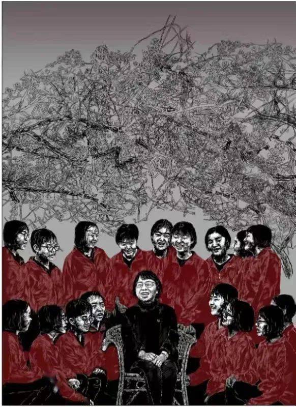 版画杨洋《致青春》240cmx200cm 综合材料 2020年来 源中国女画家协会