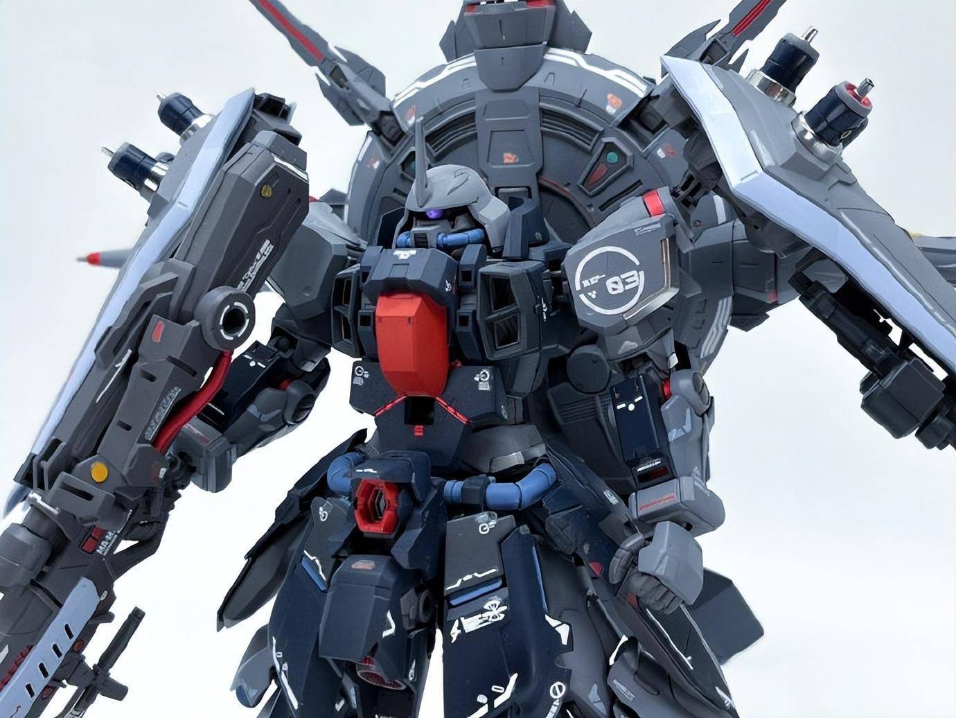 搭载神意高达背包,天帝幽灵扎古3模型_细节_改造_方法