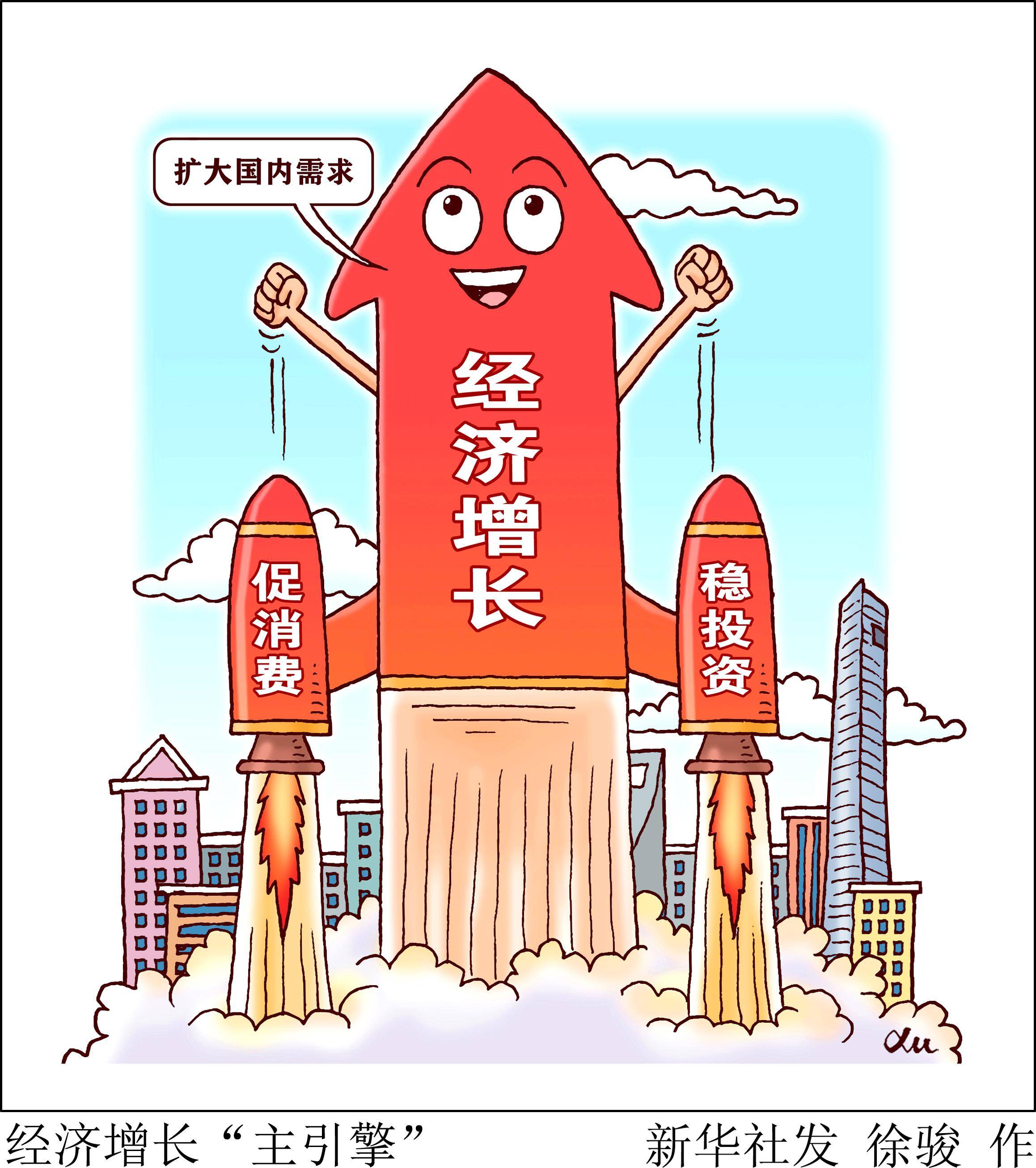 经济增长漫画图片