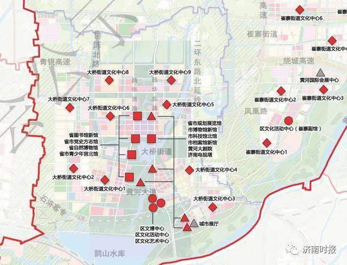 起步區新增部分公共文化設施圖萊蕪區公共文化設施規劃圖鋼城區公共