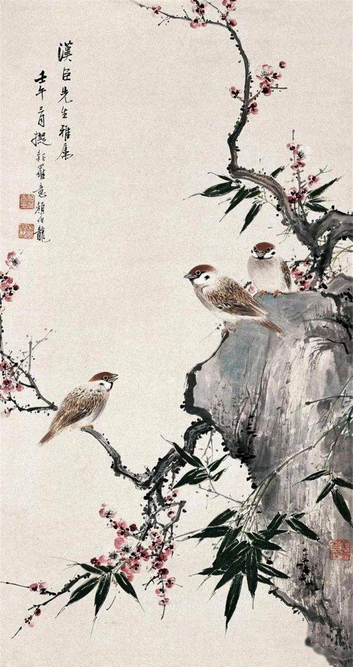 颜伯龙 花鳥圖 鸟语花香——颜伯龙花鸟画欣赏_写实_国画_能力