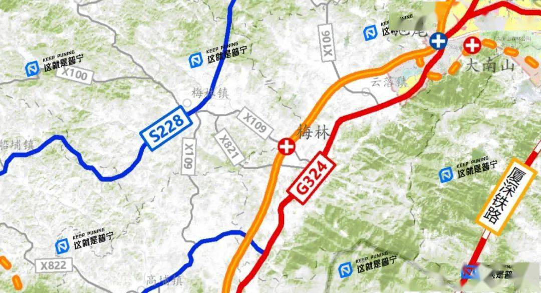 从规划图上看,该规划图标记了"揭普惠高速梅林互通工程",据了解,梅林