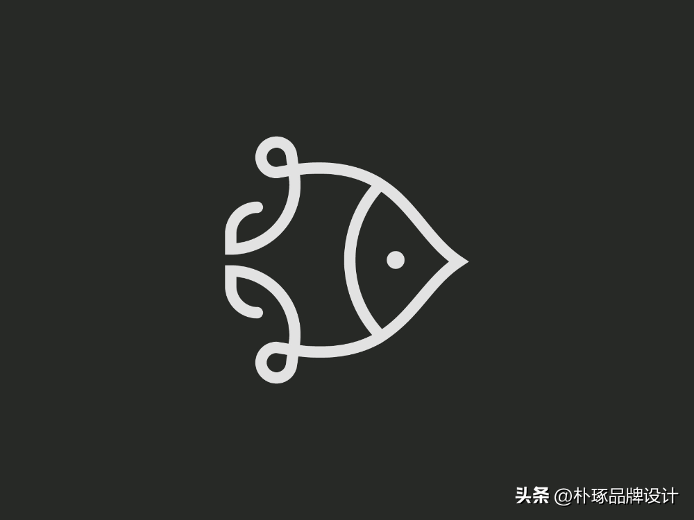 年年有鱼,以鱼作为创意元素的标志logo设计