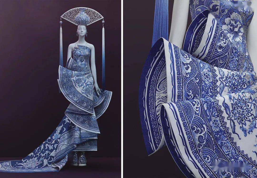 关晓彤的青花瓷礼服:为什么2023年了,还有设计师在吹工时!
