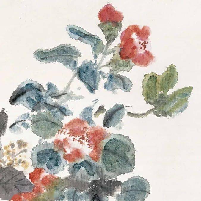 潘天寿：黄宾虹的花鸟，有水流花放之妙_cm_浙江省博物馆_花卉