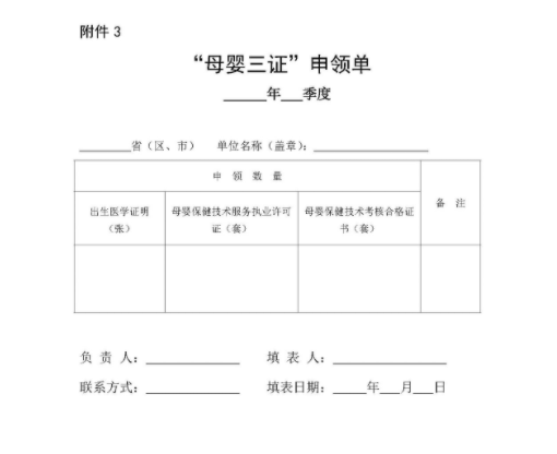 出生证明模版图片