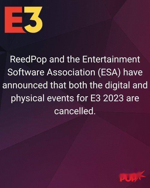 ESA正式宣布今年E3游戏展取消