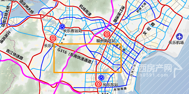 长乐316国道全程线路图图片