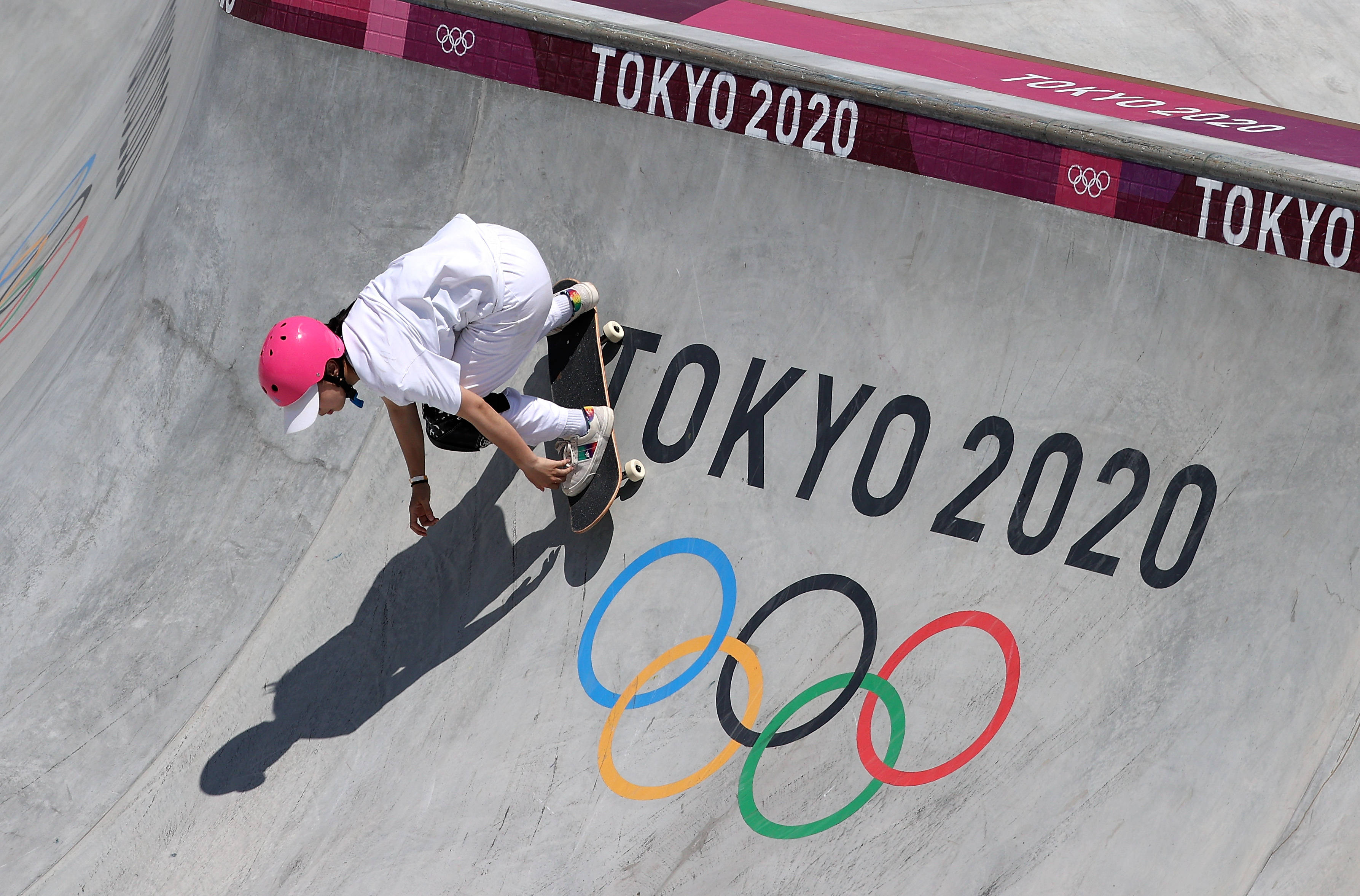 新华社照片,东京,2021年8月4日(东京奥运会)(1)滑板——女子公园赛